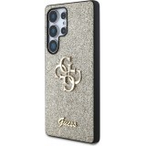 Galaxy S25 Ultra Case Hülle - Guess Metall-Logo 4G Glitzer Strass - Gold