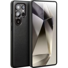 Hülle Samsung Galaxy S25 Ultra - Qialino Echtleder (MagSafe kompatibel) - Schwarz