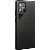 Hülle Samsung Galaxy S25 Ultra - Qialino Echtleder (MagSafe kompatibel) - Schwarz