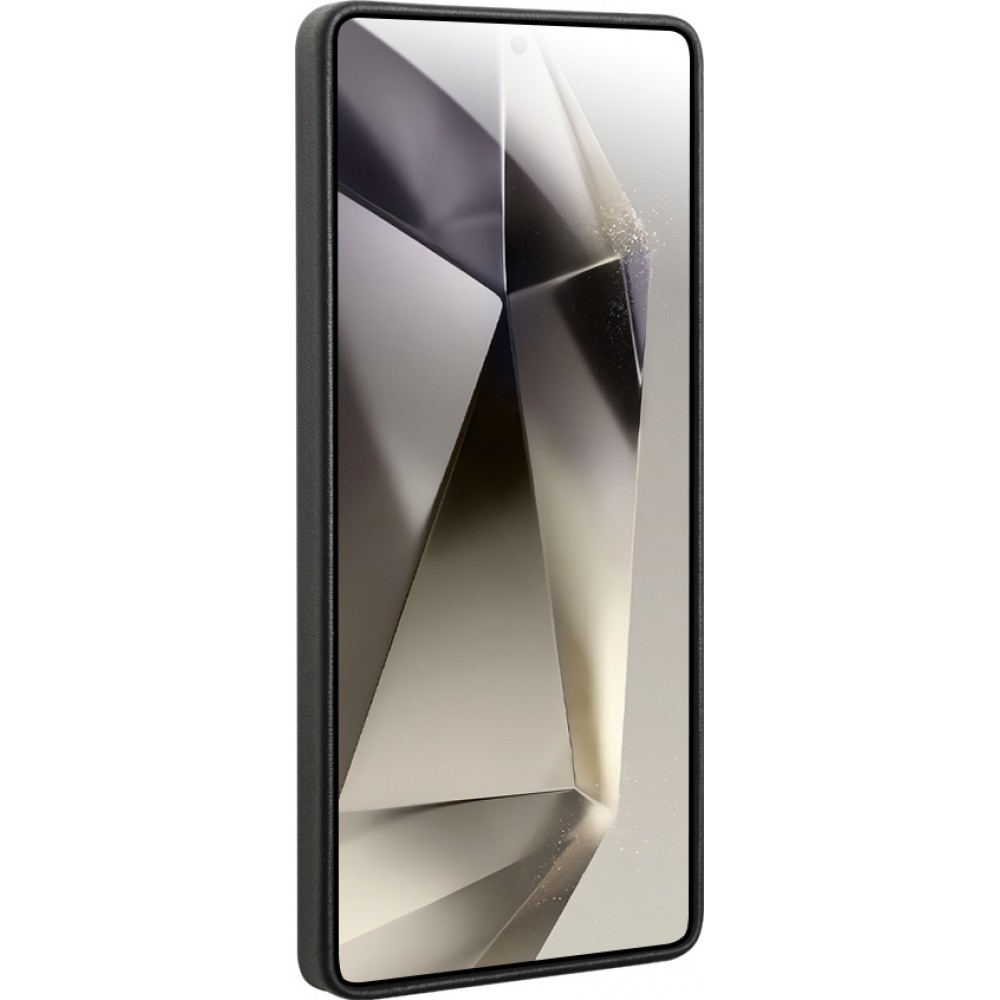 Hülle Samsung Galaxy S25 Ultra - Qialino Echtleder (MagSafe kompatibel) - Schwarz