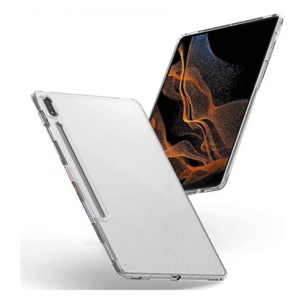 Galaxy Tab S9 / Tab S8 / Tab S7 Case Hülle - Gummi Transparent Silikon Gel Bumper Super Clear flexibel - Transparent