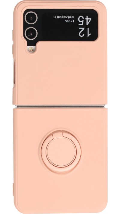 Galaxy Z Flip4 Case Hülle - Soft Touch mit Ring - Lachs