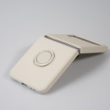 Coque Samsung Galaxy Z Flip4 - Soft Touch avec anneau - Beige