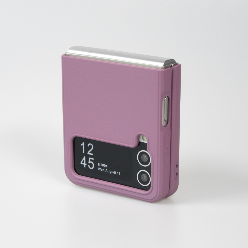 Galaxy Z Flip4 Case Hülle - Soft Touch mit Ring - Dunkelviolett