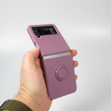 Galaxy Z Flip4 Case Hülle - Soft Touch mit Ring - Dunkelviolett