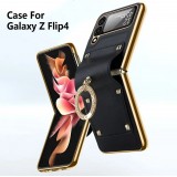 Coque Samsung Galaxy Z Flip4 - Luxury cuir anneau - Rose