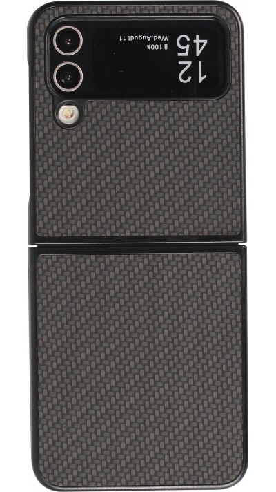 Galaxy Z Flip4 Case Hülle - Plastik 3D Texturen - Schwarz