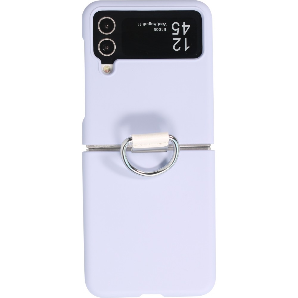 Galaxy Z Flip4 Case Hülle - Plastik mit Haltering - Hellblau