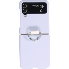 Galaxy Z Flip4 Case Hülle - Plastik mit Haltering - Hellblau