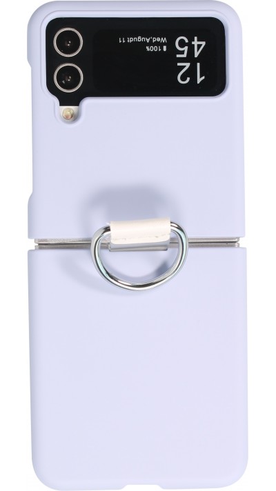 Galaxy Z Flip4 Case Hülle - Plastik mit Haltering - Hellblau
