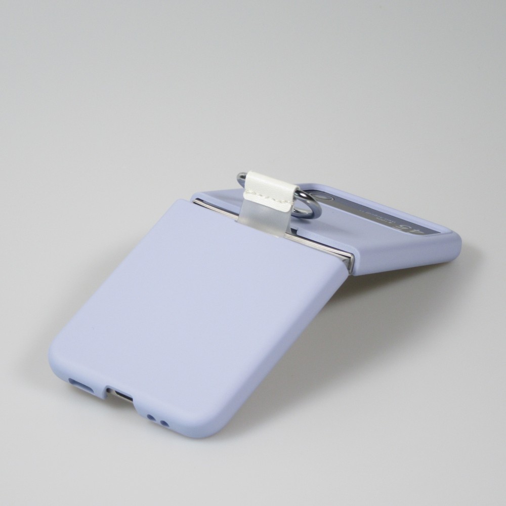 Galaxy Z Flip4 Case Hülle - Plastik mit Haltering - Hellblau