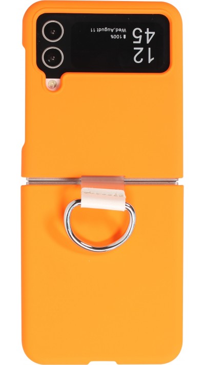 Galaxy Z Flip4 Case Hülle - Plastik mit Haltering - Orange