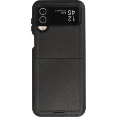 Galaxy Z Flip4 Case Hülle - Optimum-protect verstärktes Silikon mit Gürtelhalterung - Schwarz