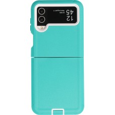 Galaxy Z Flip4 Case Hülle - Optimum-protect verstärktes Silikon mit Gürtelhalterung - Türkis