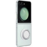 Coque Samsung Galaxy Z Flip5 - Coque transparente avec anneau de soutien + chargeur USB-C 25W (Samsung Starter Pack)