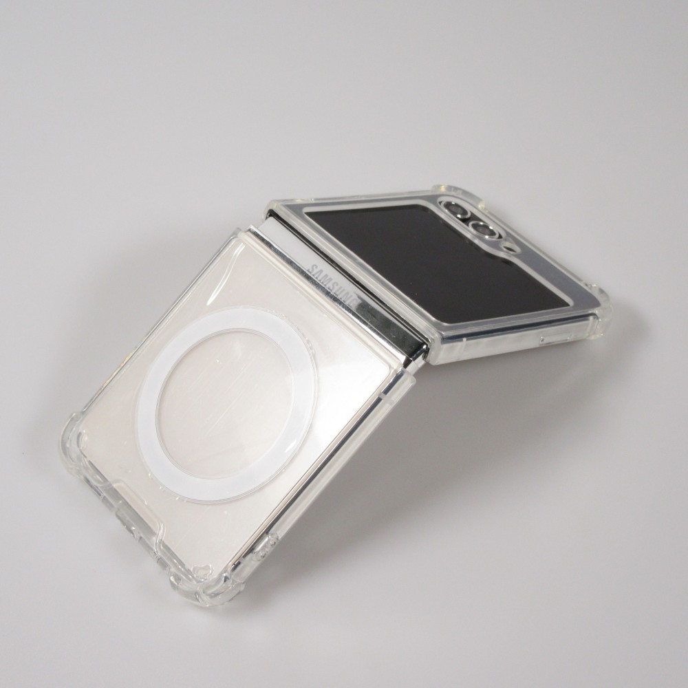 Galaxy Z Flip5 Case Hülle - Gummi transparent Bumper MagSafe kompatibel - Transparent