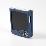 Galaxy Z Flip5 Case Hülle - Soft Touch mit Ring - Dunkelblau