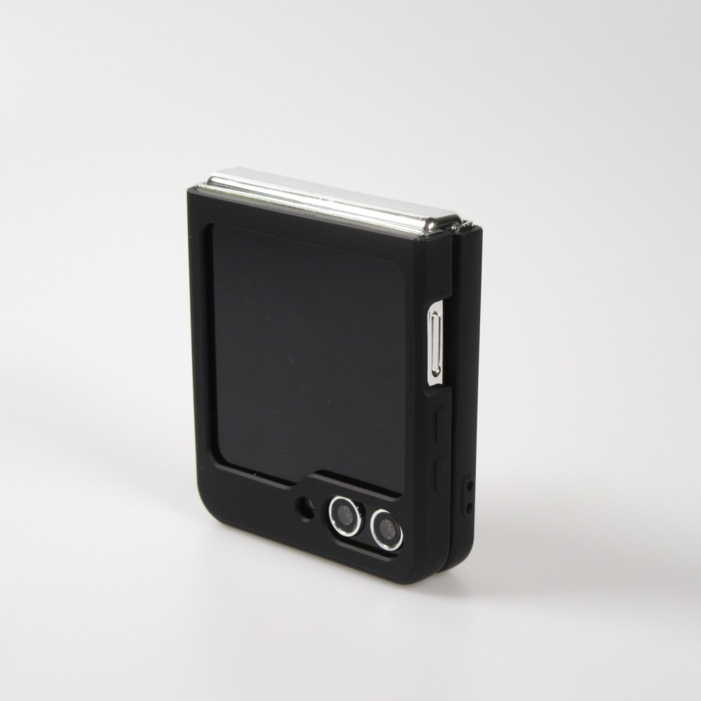 Galaxy Z Flip5 Case Hülle - Soft Touch mit Ring - Schwarz