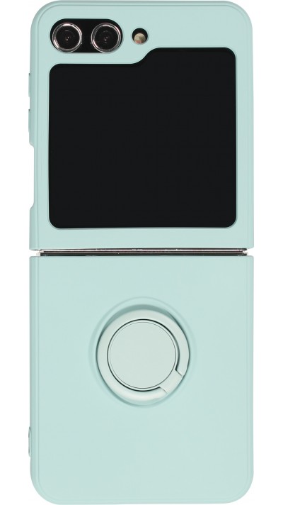 Galaxy Z Flip5 Case Hülle - Soft Touch mit Ring - Türkis