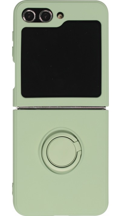 Galaxy Z Flip5 Case Hülle - Soft Touch mit Ring - Grün
