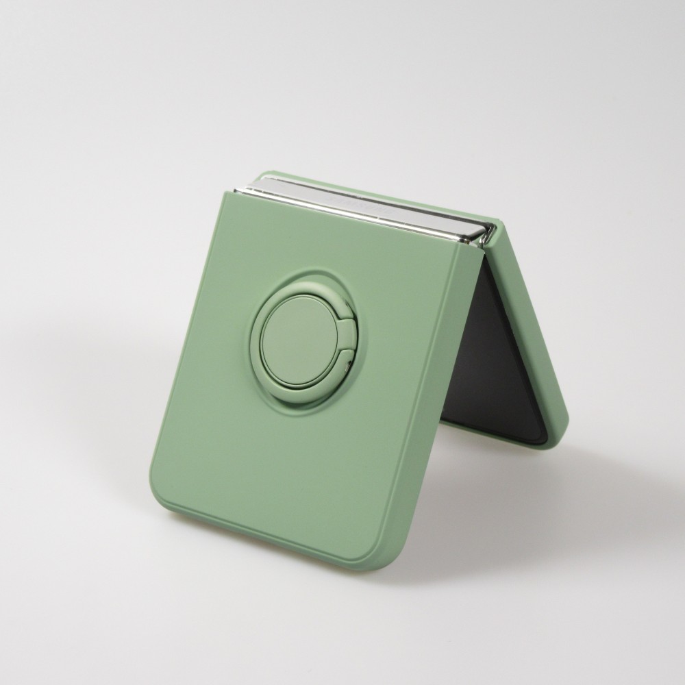 Galaxy Z Flip5 Case Hülle - Soft Touch mit Ring - Grün