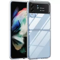 Galaxy Z Flip4 Case Hülle - Gummi Transparent Silikon Gel Simple Super Clear flexibel