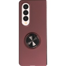 Samsung Galaxy Z Fold3 5G Case Hülle - Plastik mit Haltering - Burgundi