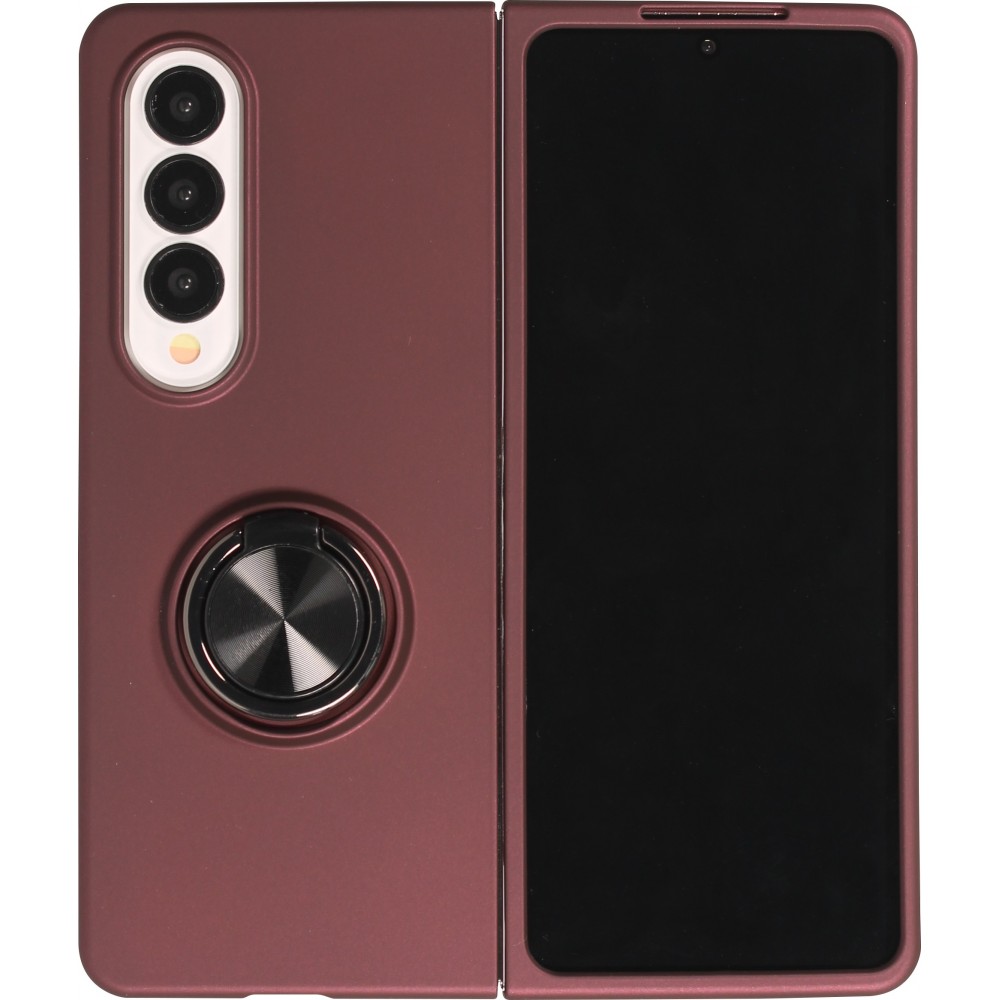 Samsung Galaxy Z Fold3 5G Case Hülle - Plastik mit Haltering - Burgundi