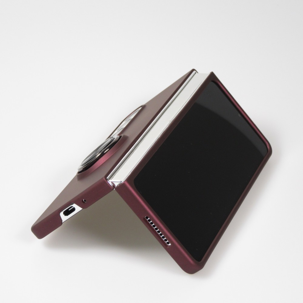 Samsung Galaxy Z Fold3 5G Case Hülle - Plastik mit Haltering - Burgundi