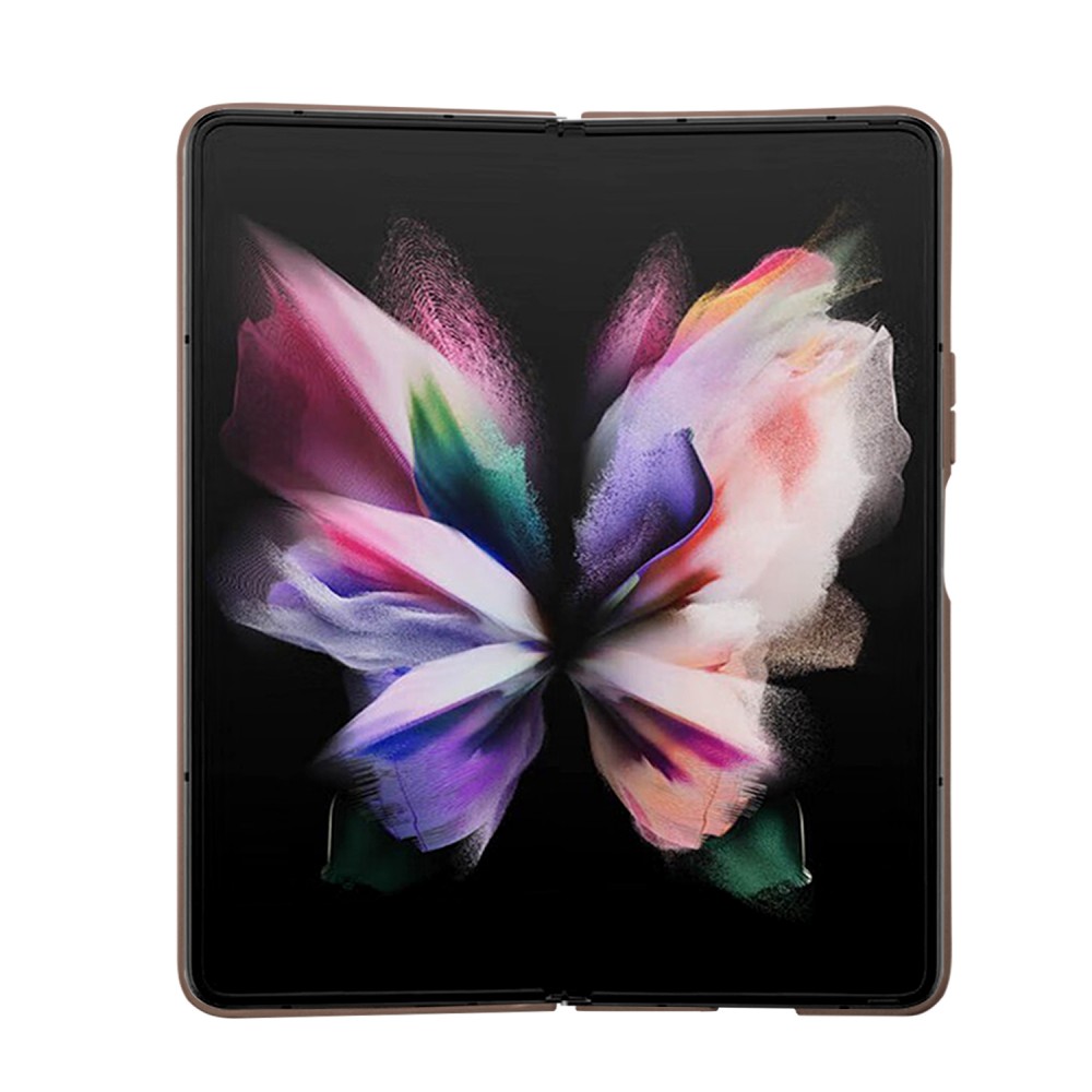 Samsung Galaxy Z Fold5 Case Hülle - Guess Monogramm Kunstleder Metall-Logo und Strass - Braun