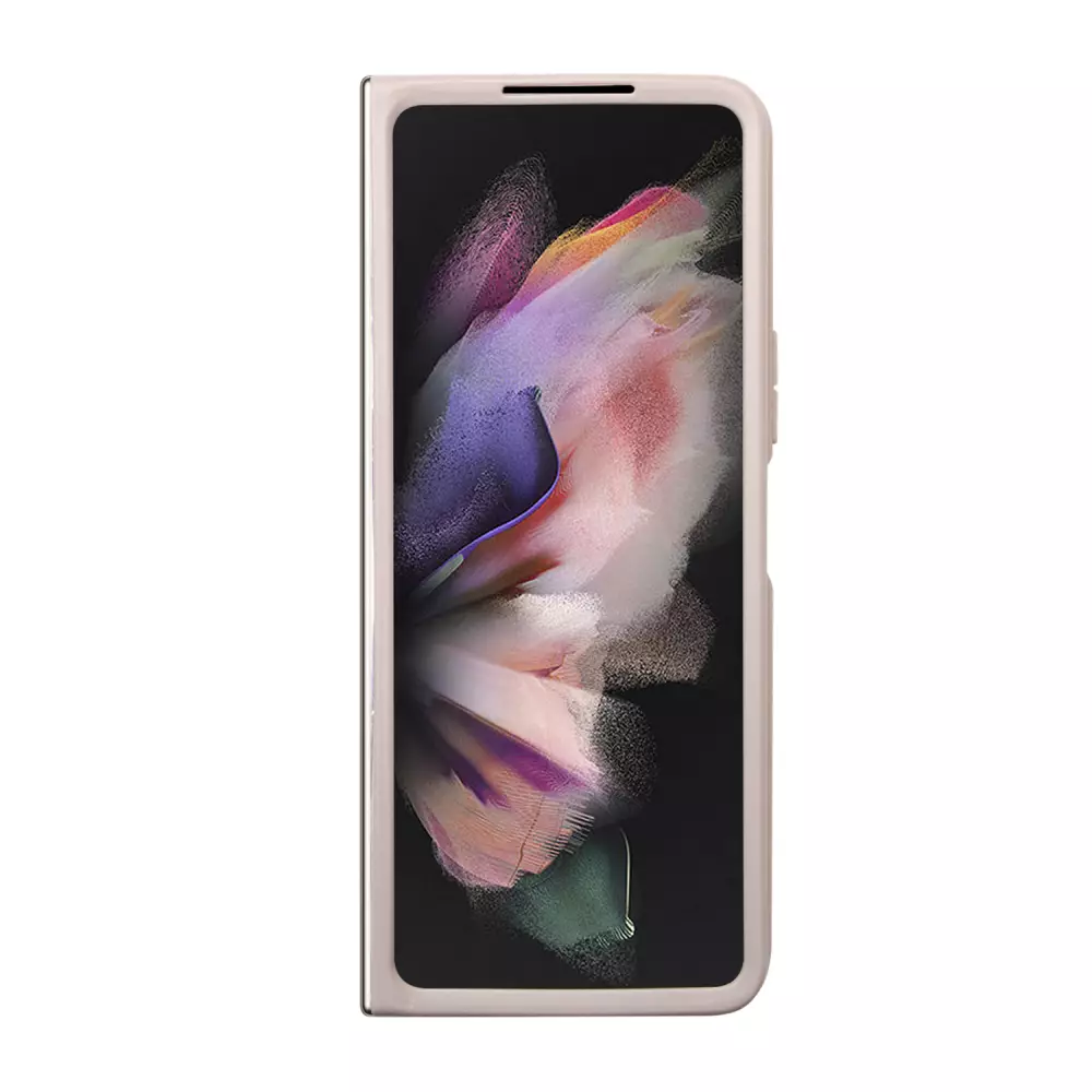 Samsung Galaxy Z Fold5 Case Hülle - Guess Monogramm Kunstleder Metall-Logo und Strass - Hellrosa