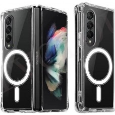 Samsung Galaxy Z Fold6 Case Hülle - Gummi transparent Bumper MagSafe kompatibel - Transparent