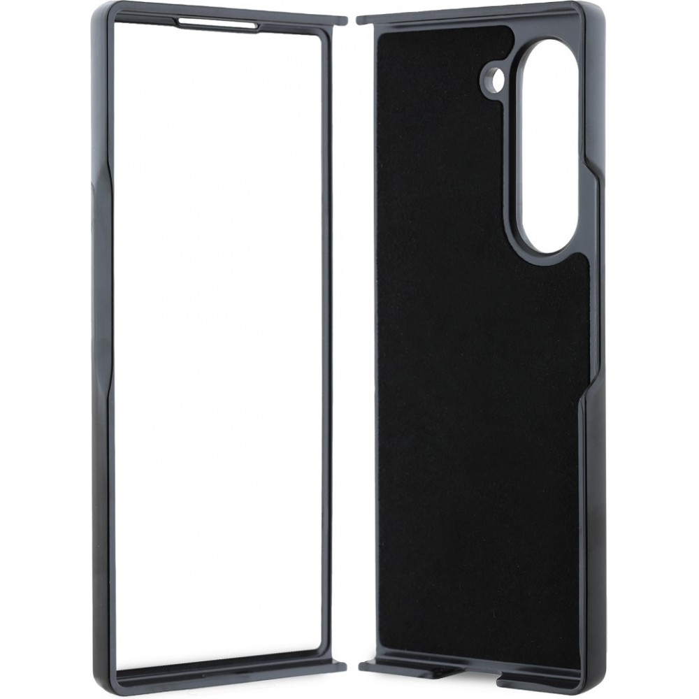 Galaxy Z Fold6 Case Hülle - Karl Lagerfeld Saffiano mit Karl und Choupette Metall-Logo - Schwarz