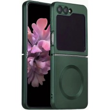 Galaxy Z Flip6 Case Hülle - Weiches faltbares Silikon mit MagSafe und Kameraschutz - Grün