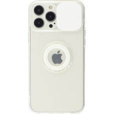 iPhone 13 Pro Max Case Hülle - mit Kamera-Slider und Ring - Weiss