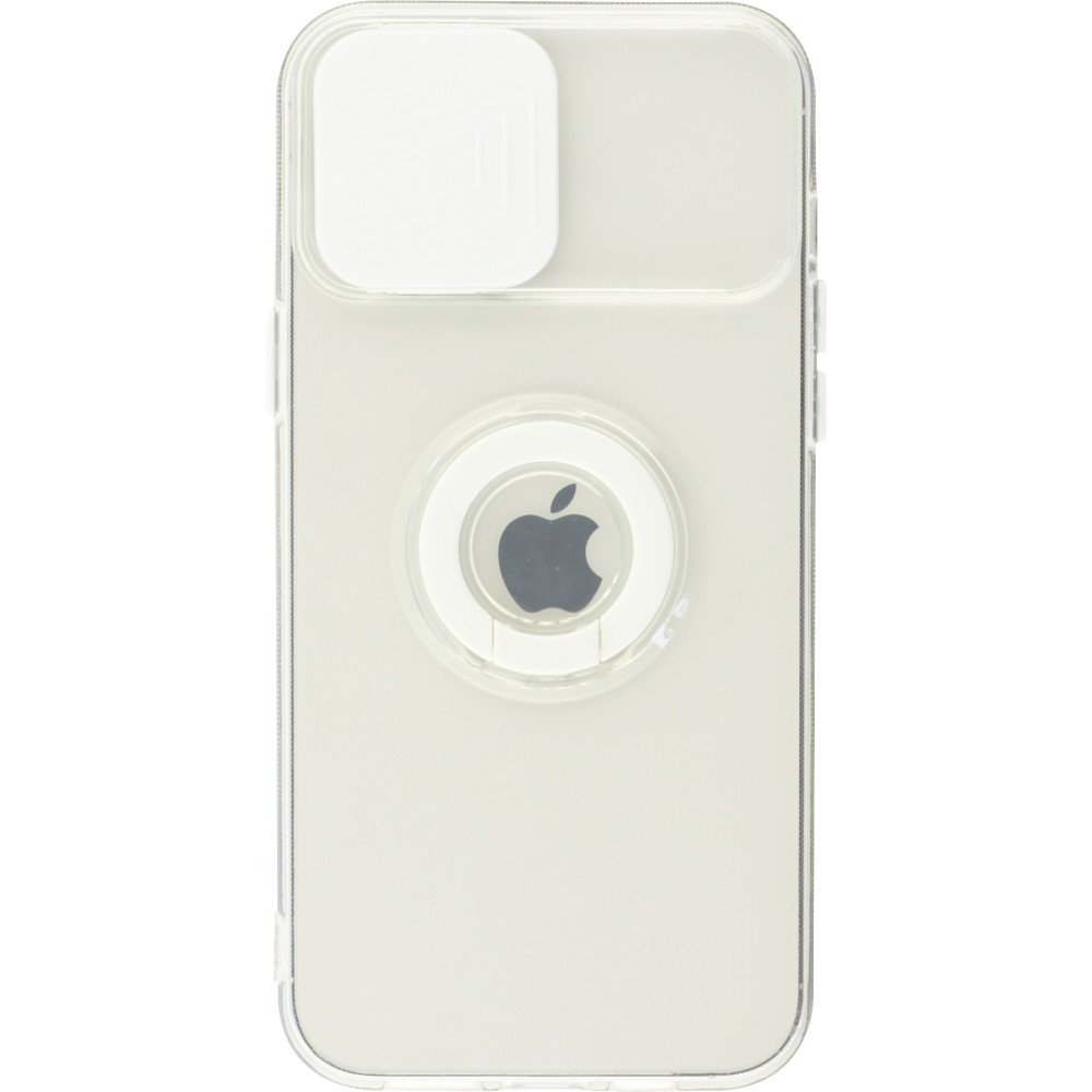 iPhone 13 Pro Max Case Hülle - mit Kamera-Slider und Ring - Weiss