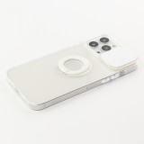 iPhone 13 Pro Max Case Hülle - mit Kamera-Slider und Ring - Weiss