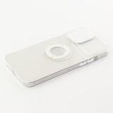 iPhone 13 Pro Max Case Hülle - mit Kamera-Slider und Ring - Weiss