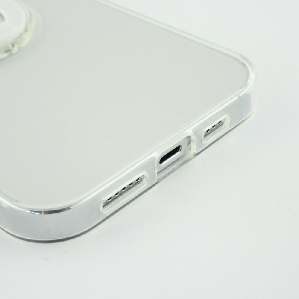 iPhone 13 Pro Max Case Hülle - mit Kamera-Slider und Ring - Weiss