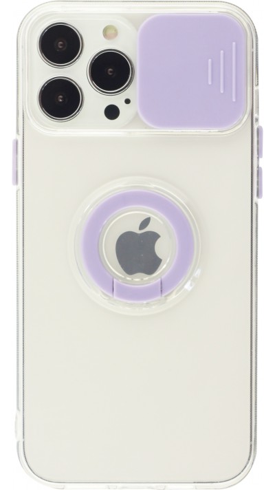 iPhone 14 Pro Case Hülle - mit Kamera-Slider und Ring - Violett