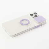 iPhone 14 Pro Max Case Hülle - mit Kamera-Slider und Ring - Violett