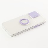 iPhone 14 Pro Max Case Hülle - mit Kamera-Slider und Ring - Violett