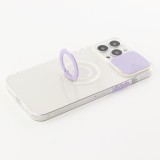 iPhone 14 Pro Max Case Hülle - mit Kamera-Slider und Ring - Violett