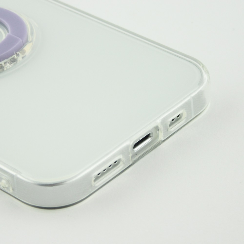iPhone 14 Pro Max Case Hülle - mit Kamera-Slider und Ring - Violett