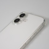 Coque Samsung iPhone 16 Plus - Gel transparent avec lacet - Blanc / noir