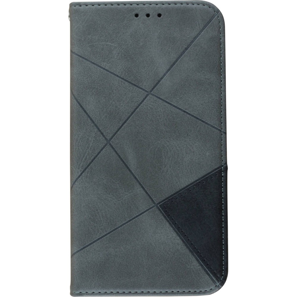 Coque iPhone 17e / 16e - Flip Géometrique - Gris