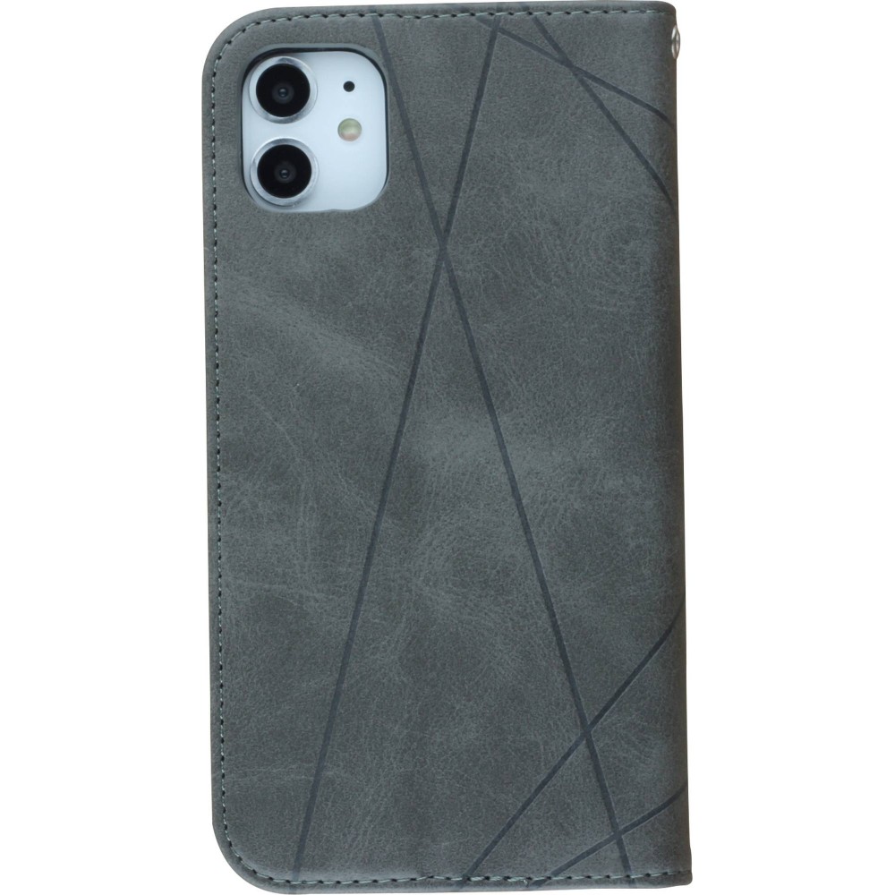 Coque iPhone 17e / 16e - Flip Géometrique - Gris