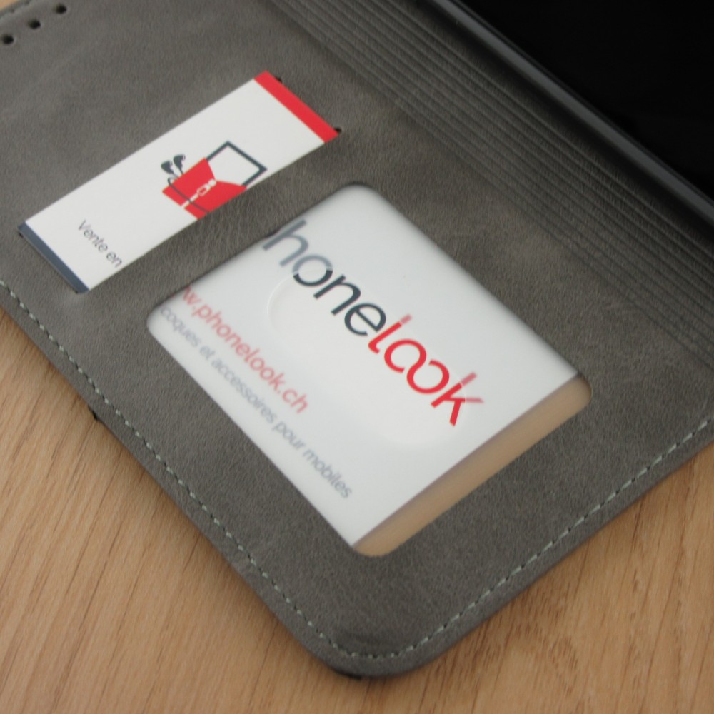 Coque iPhone 17e / 16e - Flip Géometrique - Gris