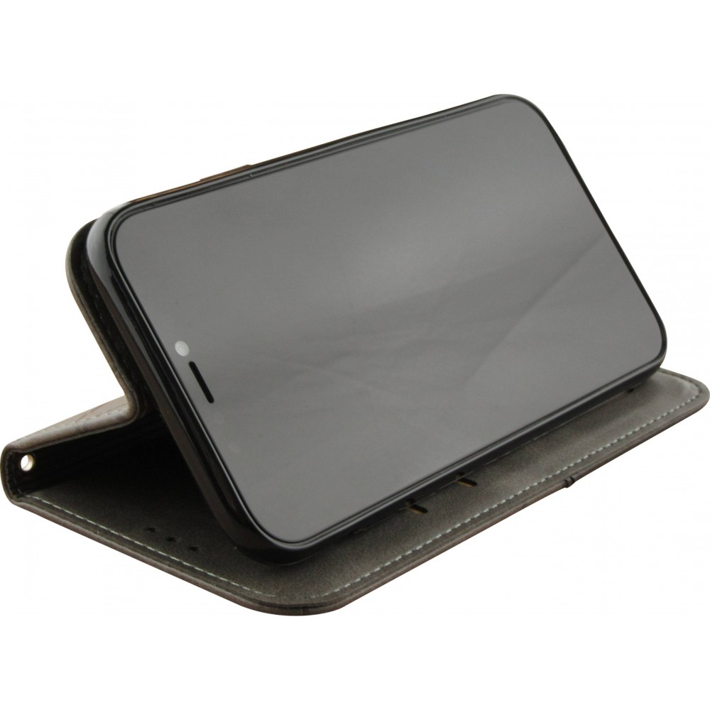 Coque iPhone 17e / 16e - Flip Géometrique - Gris