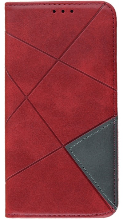 Hülle iPhone 13 - Flip Geometrisch - Rot